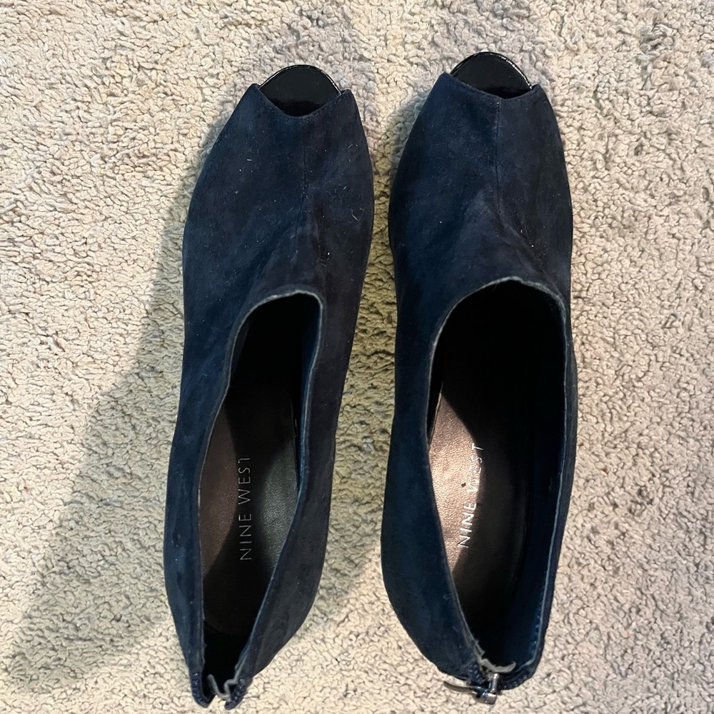 Nine West Suede Peep Toe